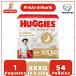 Pañal Huggies Natural Care XXXG 48 UN