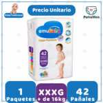 Pañal Emubaby Super Premium XXXG 42 - Unidad