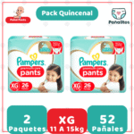 Pack Quincenal Pampers Premium Care Pants
