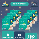 Pack Mensual Pañal Pampers Confort Sec