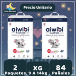 Pack Mensual Pañal Aiwibi Dulce Noche XG 84 UN